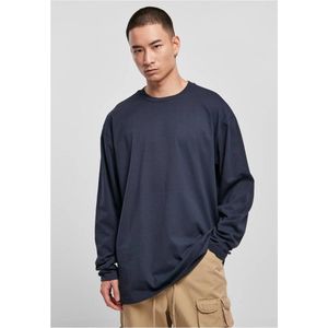 Urban Classics - Heavy Oversized Garment Dye Longsleeve shirt - Donkerblauw