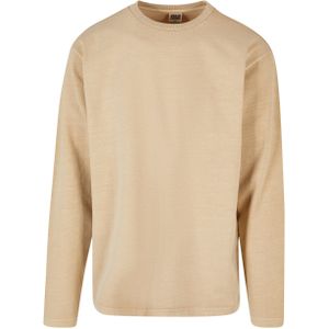Urban Classics - Heavy Oversized Garment Dye Longsleeve shirt - Beige