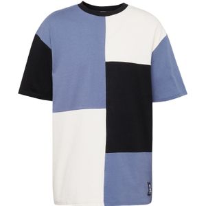 Starter heren T-shirt Starter Patchwork Oversize Tee vintage blauw/zwart/palewhite XXL, Vintage blauw/zwart/palewit, XXL