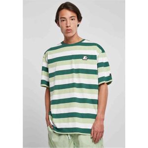 Starter Black Label - Sun Stripes Oversize Heren T-shirt - Donkergroen