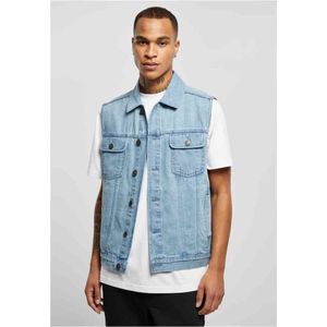 Urban Classics - Denim Mouwloos jacket - Blauw