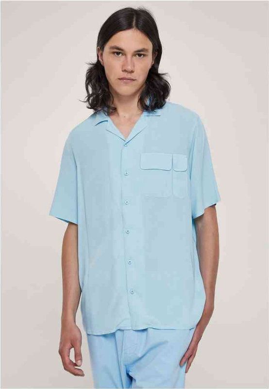 Urban Classics - Viscose Camp Overhemd - Blauw