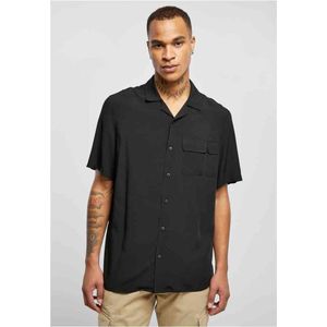 Urban Classics Chemise de camp en viscose pour homme, noir, Noir, S