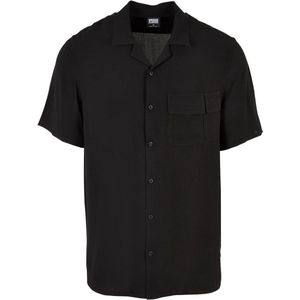 Urban Classics - Viscose Camp Overhemd - Zwart