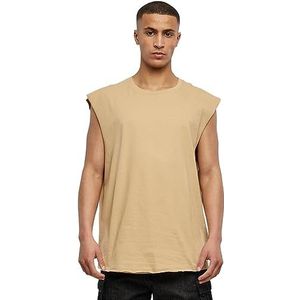 Urban Classics - Open Edge - Mouwloos T-shirt - Unionbeige - Katoen