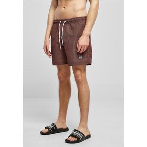 Urban Classics - Pattern Swim - Zwemshort - Marineblauw - Geometrisch