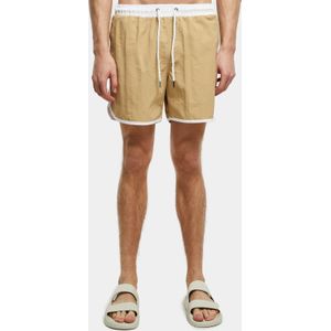 Urban Classics - Retro Zwembroek - Wit/Unionbeige - Herenzwembroek