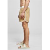 Urban Classics - Retro Zwembroek - Wit/Unionbeige - Herenzwembroek - Met Trekkoord
