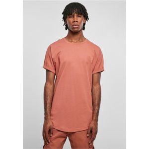 Urban Classics - Long Shaped Turnup - T-shirt - Oranje - 100% Katoen