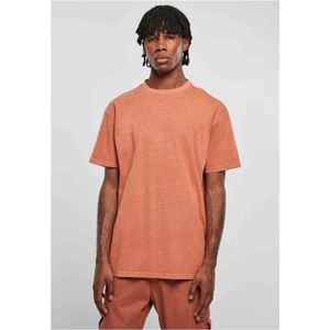 Urban Classics - Heavy Oversized Garment Dye Heren T-shirt - Oranje
