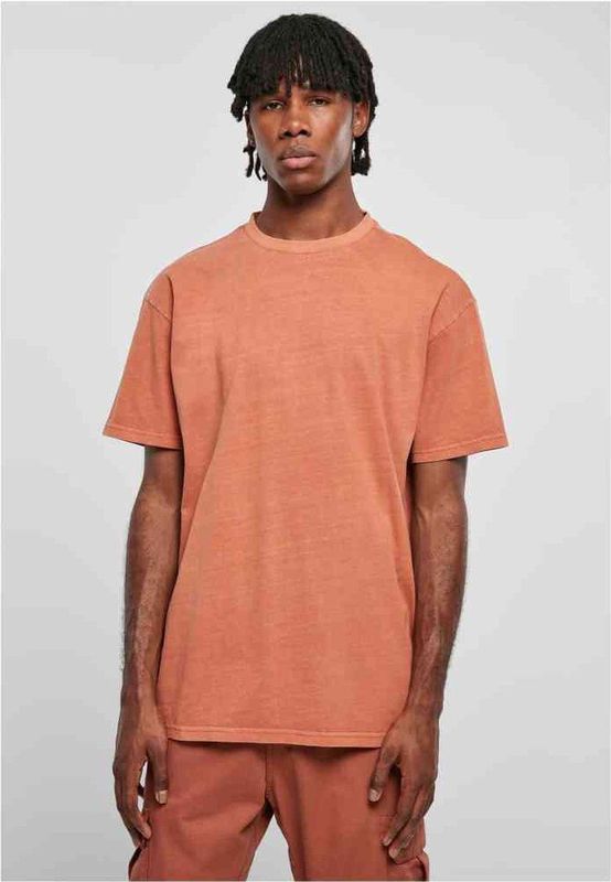 Urban Classics - Heavy Oversized Garment Dye Heren T-shirt - Oranje