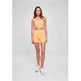 Urban Classics Korte damesshort van gerecycled materiaal, gerecycled, high waist cycle, hot pants, maten XS - 5XL, Paleoranje, XS