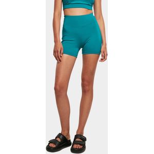 Urban Classics - Recycled High Waist Hotpants - Blauw - Korte Cycle Broek