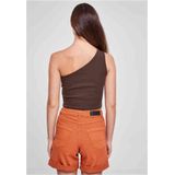 Urban Classics - Cropped Asymmetric Top - Bruin - Cami Hemd
