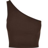 Urban Classics - Cropped Asymmetric Top - Bruin - Cami Hemd