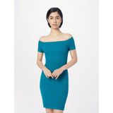 Urban Classics - Asymmetrical Ribbed Dress - Jerseyjurk - Katoen - Zwart