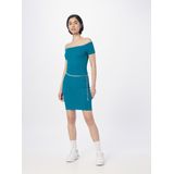 Urban Classics - Asymmetrical Ribbed Dress - Jerseyjurk - Katoen - Zwart