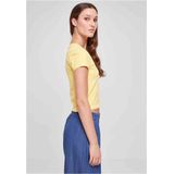 Urban Classics - Stretch jersey Crop top - XS - Geel
