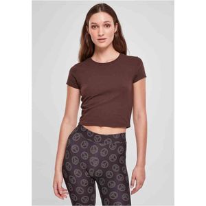 Urban Classics - Stretch Jersey - Crop Top - Bruin