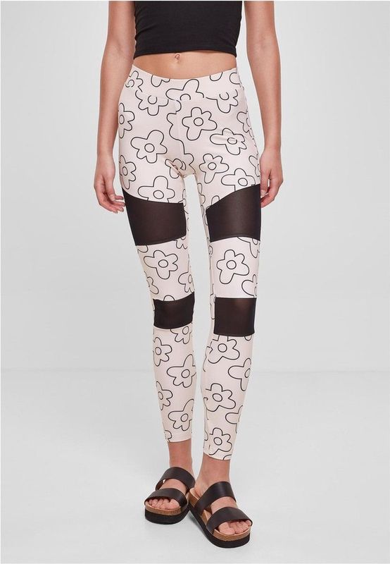 Leggings - Bloemenprint - Elastische Taille - High Waist - 7/8 Lengte