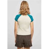 Urban Classics - Organic Stretch Short Retro Baseball Top - Creme/Oranje