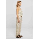 Urban Classics - Viscose Bandeau Jumpsuit - Creme/Zwart