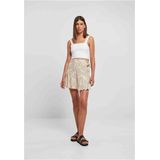 Urban Classics - Viscose flower - Korte Rok - Creme/Zwart