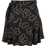 Urban Classics - Viscose flower - Korte Rok - Creme/Zwart