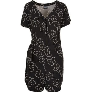 Urban Classics - Korte Jumpsuit - Blackflower - Viscose