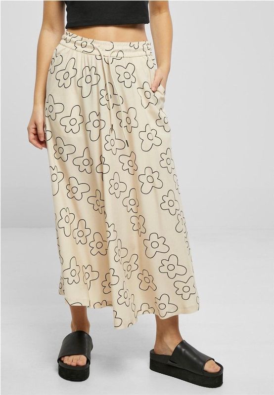 Urban Classics - Viscose Midi-Rok - Softseagrassflower