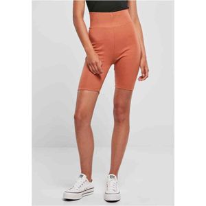 Urban Classics - High Waist Korte cycle broek - Oranje