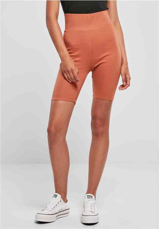 Urban Classics - High Waist Korte cycle broek - Oranje