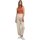 Urban Classics - Cropped Rib Top - Bruin - 97% Katoen, 3% Elastaan