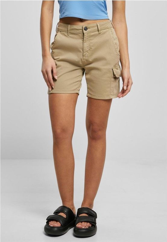 Urban Classics - High Waist Cargo Dames joggingbroek   Beige