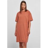 Jerseyjurken - Oversized Slit Tee Dress - Terracotta - Biologisch Katoen