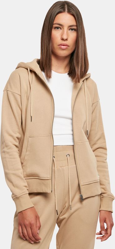 Urban Classics - Organic Terry - Sweat-shirtjack - Dames - Met Capuchon