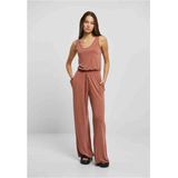 Urban Classics Spuitshirt met lange mouwen, modal jumpsuit, T-shirt voor dames, terracotta, Terracotta, XS EU
