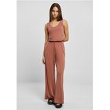 Urban Classics Spuitshirt met lange mouwen, modal jumpsuit, T-shirt voor dames, terracotta, Terracotta, XS EU