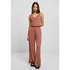 Urban Classics Spuitshirt met lange mouwen, modal jumpsuit, T-shirt voor dames, terracotta, Terracotta, XS EU