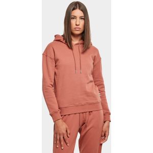 Urban Classics Biologische capuchontrui voor dames, terracotta, S