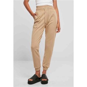 Urban Classics - Organic High Waist Dames joggingbroek - Beige