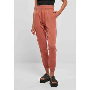 Urban Classics - Organic High Waist Dames joggingbroek - Oranje