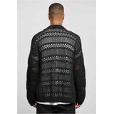 Urban Classics - Crocheted Lange cardigan - Zwart