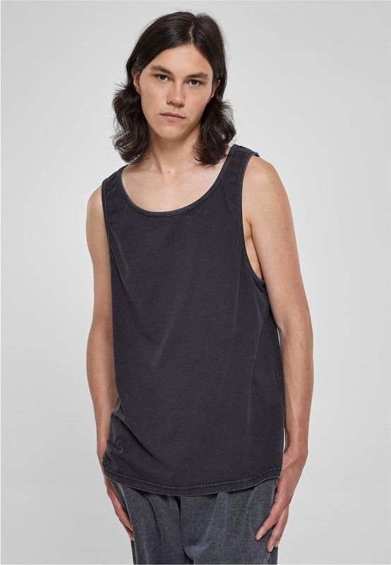 Urban Classics - Heavy Oversized Acid Wash Tanktop - Zwart