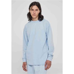 Urban Classics - Heavy Boxy Acid Wash Longsleeve shirt - Blauw
