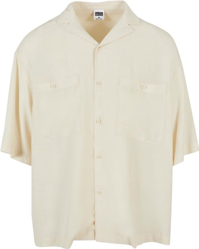 Urban Classics - Oversized Resort Overhemd - Ivoorkleurig - Polyester