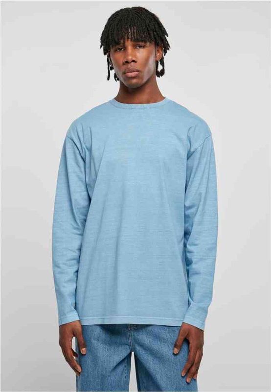 Urban Classics - Heavy Oversized Garment Dye Longsleeve shirt - Blauw