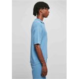 Urban Classics - Ribbed Oversized Shirt - Blauw - 100% Katoen