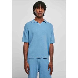 Urban Classics - Ribbed Oversized Shirt - Blauw - 100% Katoen