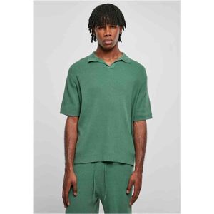 Urban Classics - Ribbed Oversized Shirt - Groen - Poloshirt
